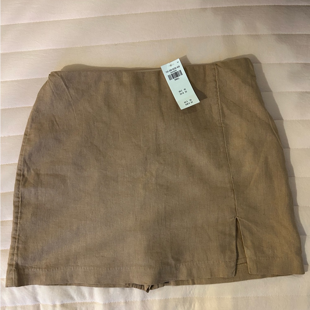 Women’s Linen-Blend Slit Mini Skort